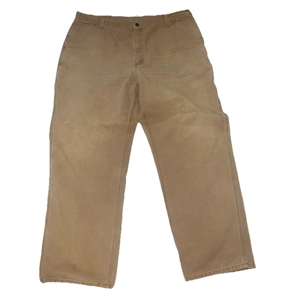 Vintage Carhartt 62WQ Quilted Duck Canvas Pants Brown 42/34 Workwear Dungaree